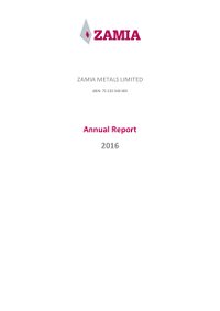 zamia 2016 annual report